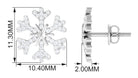 Rosec Jewels-1/2 CT Snowflake Diamond Stud Earrings for Women
