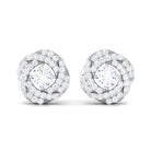 Rosec Jewels-1/2 CT Classic Diamond Swirl Stud Earrings