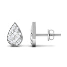 Rosec Jewels-1/4 CT Round Diamond Teardrop Stud Earrings in Gold
