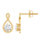 0.6 CT Round Cut Moissanite Infinity Stud Earrings D-VS1 - Rosec Jewels