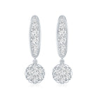 Real Diamond Bar Drop Earrings for Women Natural - ( HI-SI ) - Rosec Jewels