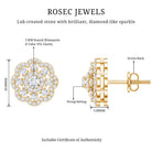Certified Moissanite Big Flower Stud Earrings D-VS1 - Rosec Jewels