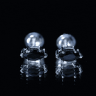 1.68 Carat Marquise Cut Lab Grown Black Diamond Stud Earrings AAAA ( Synthetic ) - Rosec Jewels