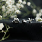 1.68 Carat Marquise Cut Lab Grown Black Diamond Stud Earrings AAAA ( Synthetic ) - Rosec Jewels