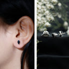 1.68 Carat Marquise Cut Lab Grown Black Diamond Stud Earrings AAAA ( Synthetic ) - Rosec Jewels