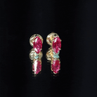 Certified Marquise Cut Lab Grown Ruby Everyday Stud Earring AAAA - Rosec Jewels