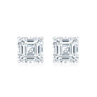 Certified 1.4 Carat Asscher Cut Lab Grown Diamond Stud Earrings Lab - ( EF-VS ) - Rosec Jewels