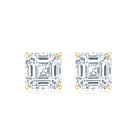 Certified 1.4 Carat Asscher Cut Lab Grown Diamond Stud Earrings Lab - ( EF-VS ) - Rosec Jewels
