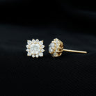 1.25 CT Classic Moissanite Stud Earrings with Halo Moissanite - ( D-VS1 ) - Color and Clarity - Rosec Jewels