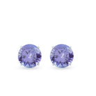1 Carat Round Cut Tanzanite Stud Earrings for Women AAA - Rosec Jewels