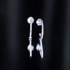 Rosec Jewels-Round Shaped Diamond Hoop Earrings