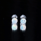 October Birthstone Ethiopian Opal Solitaire Stud Earring AAA - Rosec Jewels
