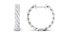 Rosec Jewels-1/2 CT Round Diamond Classic Hoop Earrings in Gold