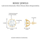 Rosec Jewels-Certified 7 mm Lab Created Diamond 2 Carat Earrings