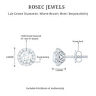Rosec Jewels-Certified Lab Created Diamond Halo Stud Earrings