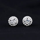 Rosec Jewels-Certified Lab Created Diamond Halo Stud Earrings