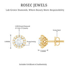 Rosec Jewels-Certified Lab Created Diamond Halo Stud Earrings