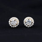 Rosec Jewels-Certified Lab Created Diamond Halo Stud Earrings