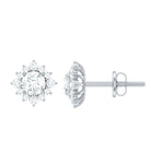Rosec Jewels-Certified Brilliant Cut Diamond Halo Stud Earrings
