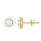 Rosec Jewels-Certified Brilliant Cut Diamond Halo Stud Earrings