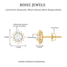 Rosec Jewels-Certified Brilliant Cut Diamond Halo Stud Earrings