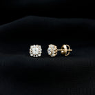 Rosec Jewels-Certified Brilliant Cut Diamond Halo Stud Earrings