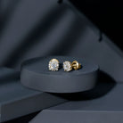 Rosec Jewels-Certified Brilliant Cut Diamond Halo Stud Earrings