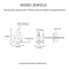 Rosec Jewels-Certified 2 Carat Diamond Teardrop Earrings With Screw Back