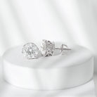 Rosec Jewels-Certified Lab Created Diamond Crown Earrings for Women