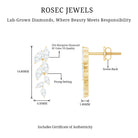 Rosec Jewels-Certified Lab Grown Diamond Dangling Earrings for Women