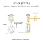 Rosec Jewels-Certified Lab Grown Diamond Dangling Bridal Earrings