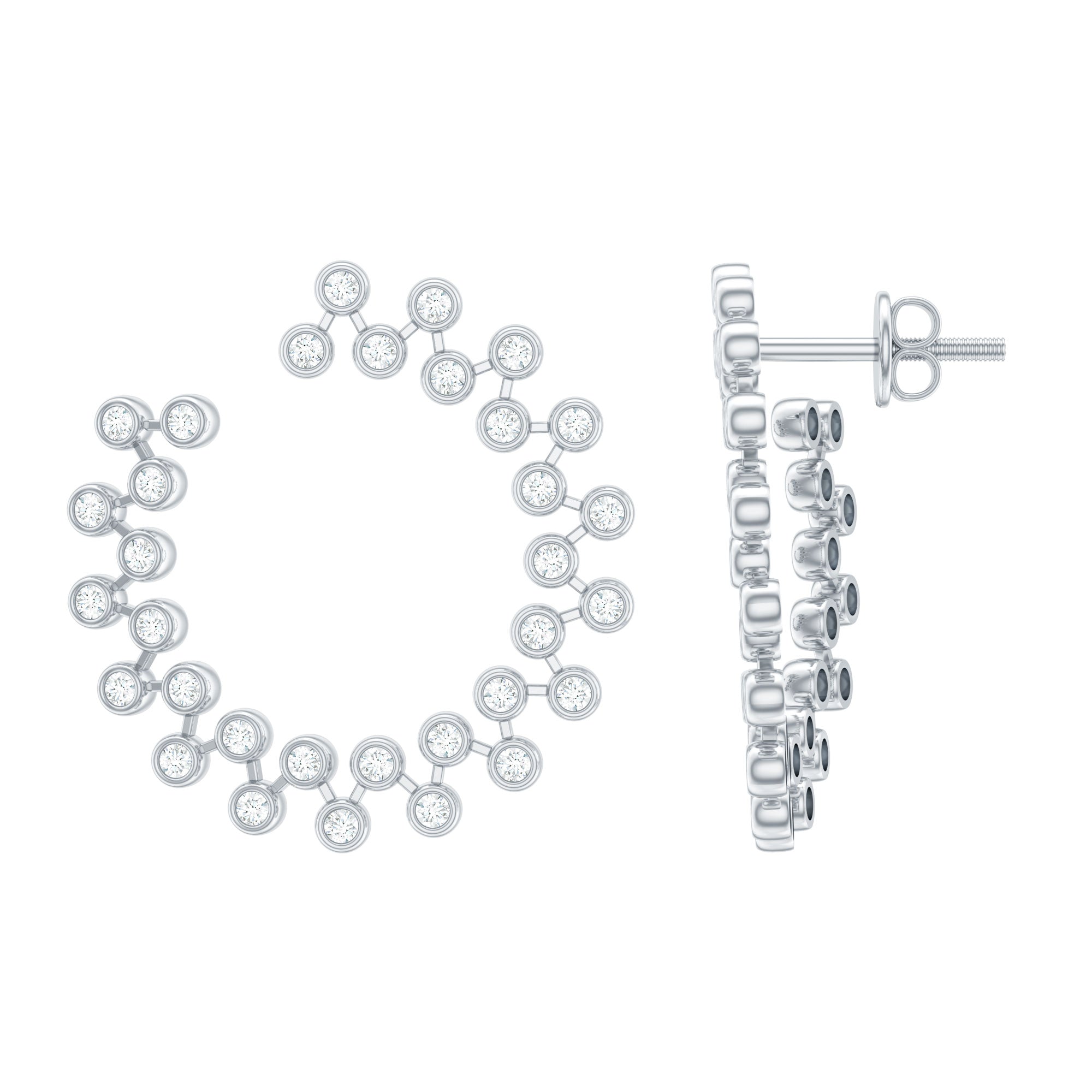 Certified Lab Created Diamond Statement Stud Earrings