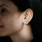 Rosec Jewels-Certified Bezel Set 7mm Lab Grown Diamond Heart Earrings