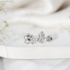 Lab Grown Diamond Paw Print Earrings For Women Lab - ( EF-VS ) - Rosec Jewels