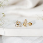 Lab Grown Diamond Paw Print Earrings For Women Lab - ( EF-VS ) - Rosec Jewels