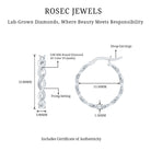 Rosec Jewels-Certified Lab Created Diamond Hoops for Women