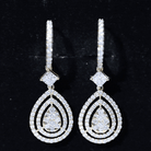 Certified Lab Created Diamond Wedding Earrings For Bride Lab - ( EF-VS ) - Rosec Jewels