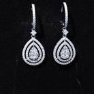 Certified Lab Created Diamond Wedding Earrings For Bride Lab - ( EF-VS ) - Rosec Jewels