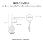 Rosec Jewels-Certified Lab Created Diamond Wedding Earrings For Bride