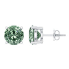Rosec Jewels-2 Carat Solitaire Lab Grown Green Diamond Stud Earrings with IGI Certificate
