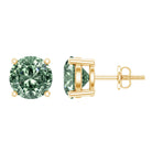 Rosec Jewels-2 Carat Solitaire Lab Grown Green Diamond Stud Earrings with IGI Certificate
