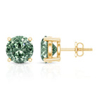 Rosec Jewels-2 Carat Solitaire Lab Grown Green Diamond Stud Earrings with IGI Certificate