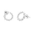 Lab Grown Front Facing Diamond Hoop Earrings for Women Lab - ( EF-VS ) - Rosec Jewels