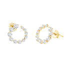 Rosec Jewels-Lab Grown Front Facing Diamond Hoop Earrings for Women