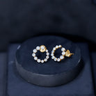 Lab Grown Front Facing Diamond Hoop Earrings for Women Lab - ( EF-VS ) - Rosec Jewels