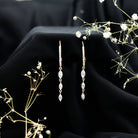 Rosec Jewels-Certified Lab Grown Diamond Long Dangle Earrings for Bride