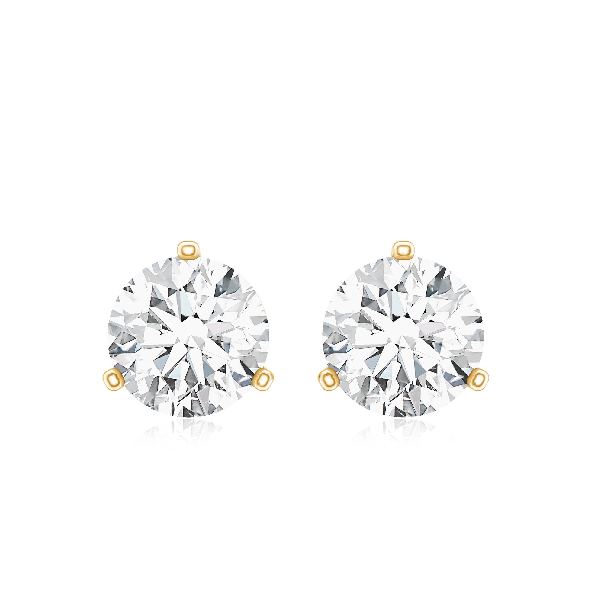 1 Carat Certified Moissanite Martini Stud Earrings D-VS1 - Rosec Jewels