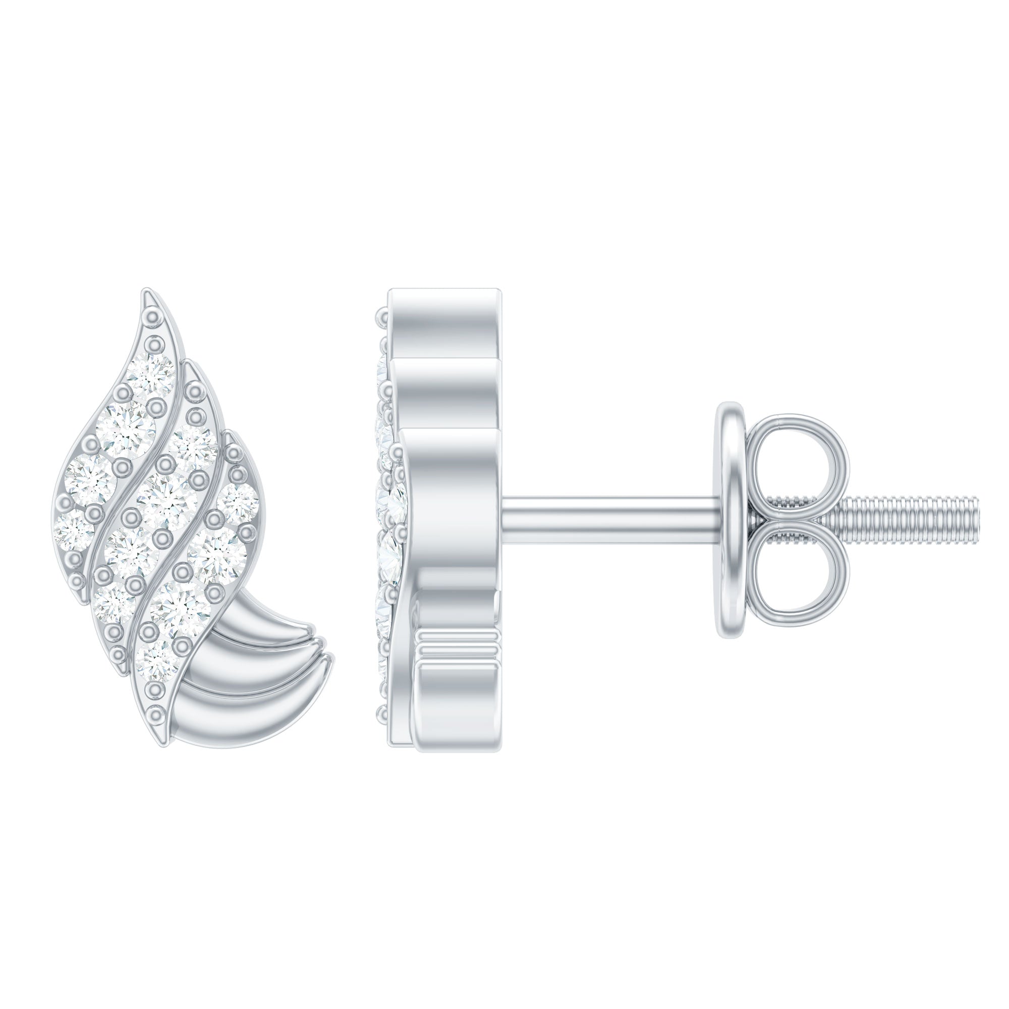 Moissanite Minimalist Stud Earrings in Silver