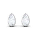 Rosec Jewels-1/2 CT Pear Cut Bezel Set Diamond Solitaire Dainty Stud Earrings