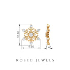 Rosec Jewels-Round Diamond Snowflake Stud Earrings